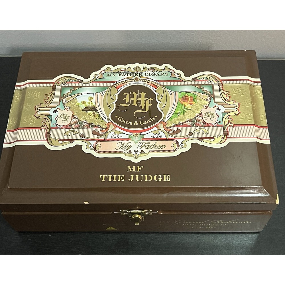 My Father Cigars Garcia & Garcia The‎ Judge Empty Wooden Cigar Box